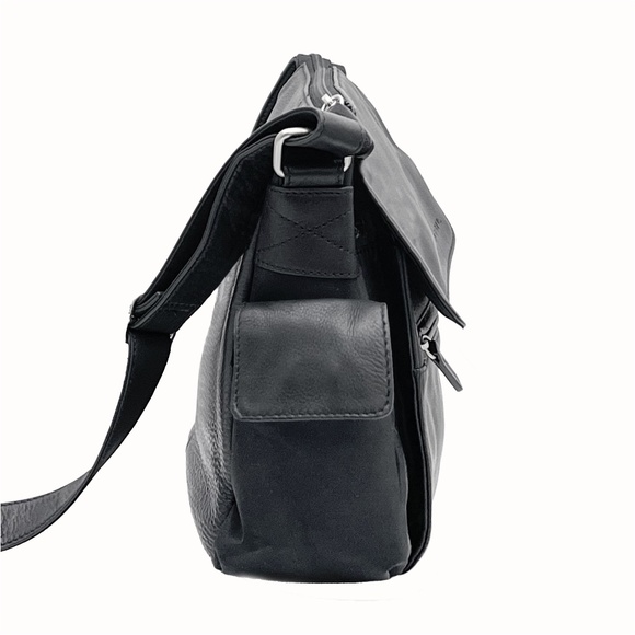 FOSSIL Pebbled Leather and Nylon Crossbody Bag - Picture 5 of 13